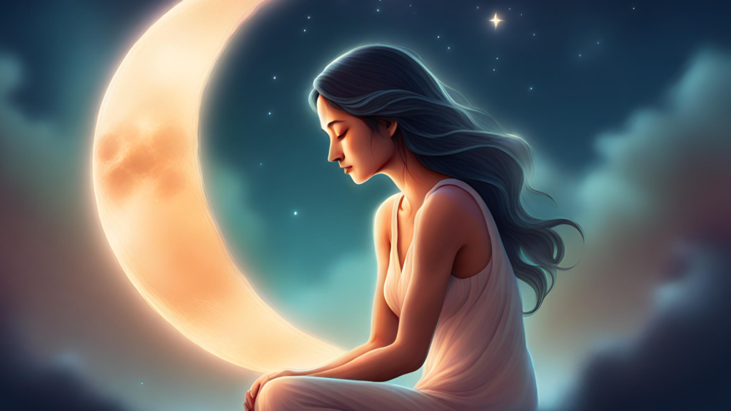 waning moon woman healing