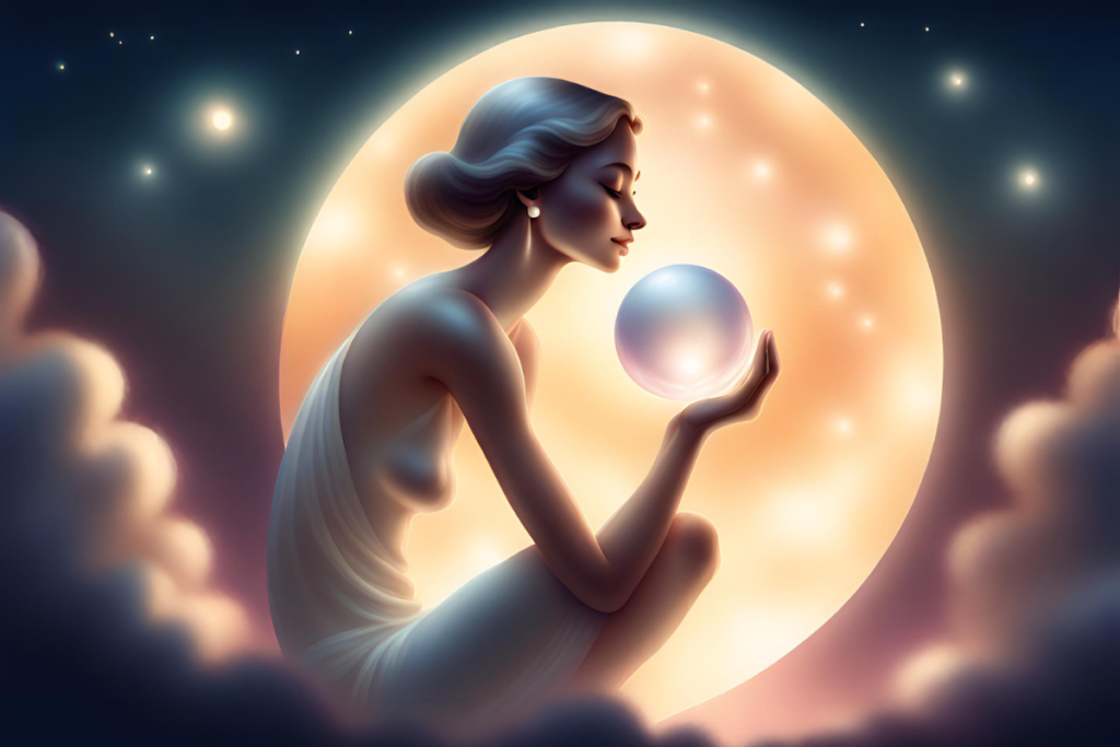 Planet gemstone moon: pearl