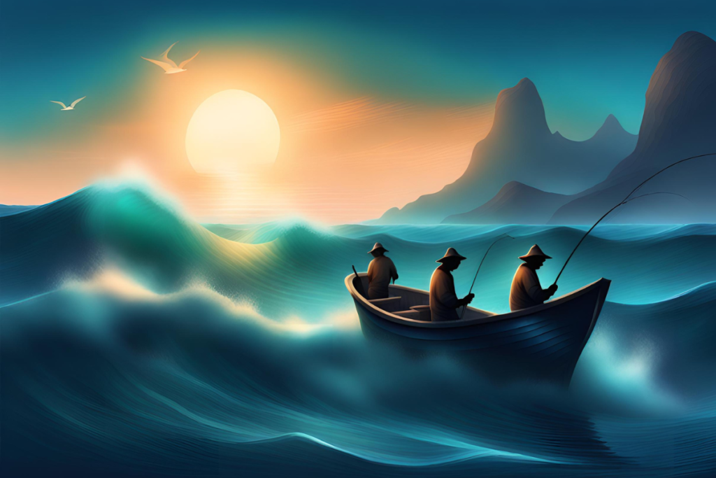fishermen on the ocean