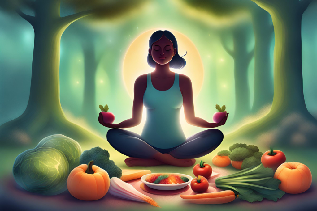 Mindful eating with seasonal foods connects us to the rhythm of nature, grounding us in the present moment.