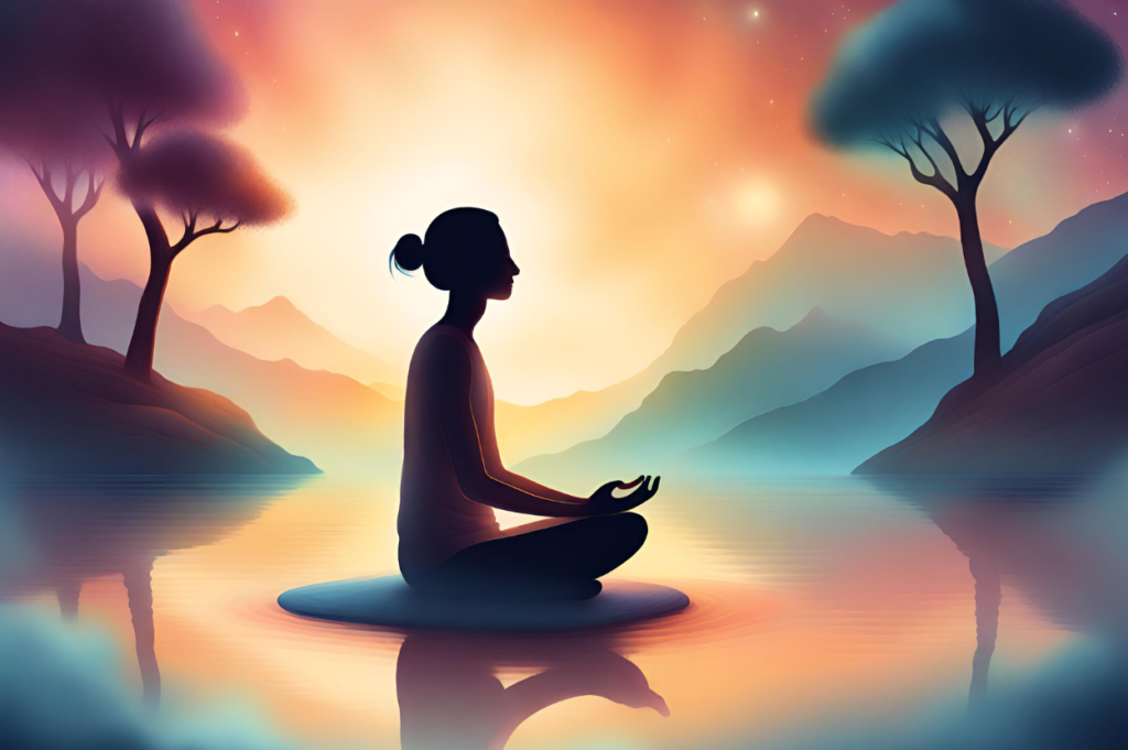 Woman meditating - the art of mindfulness
