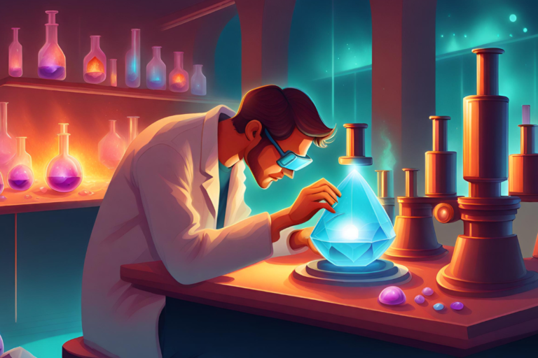 gemstones modern technology - men working in a gemstone laboratory