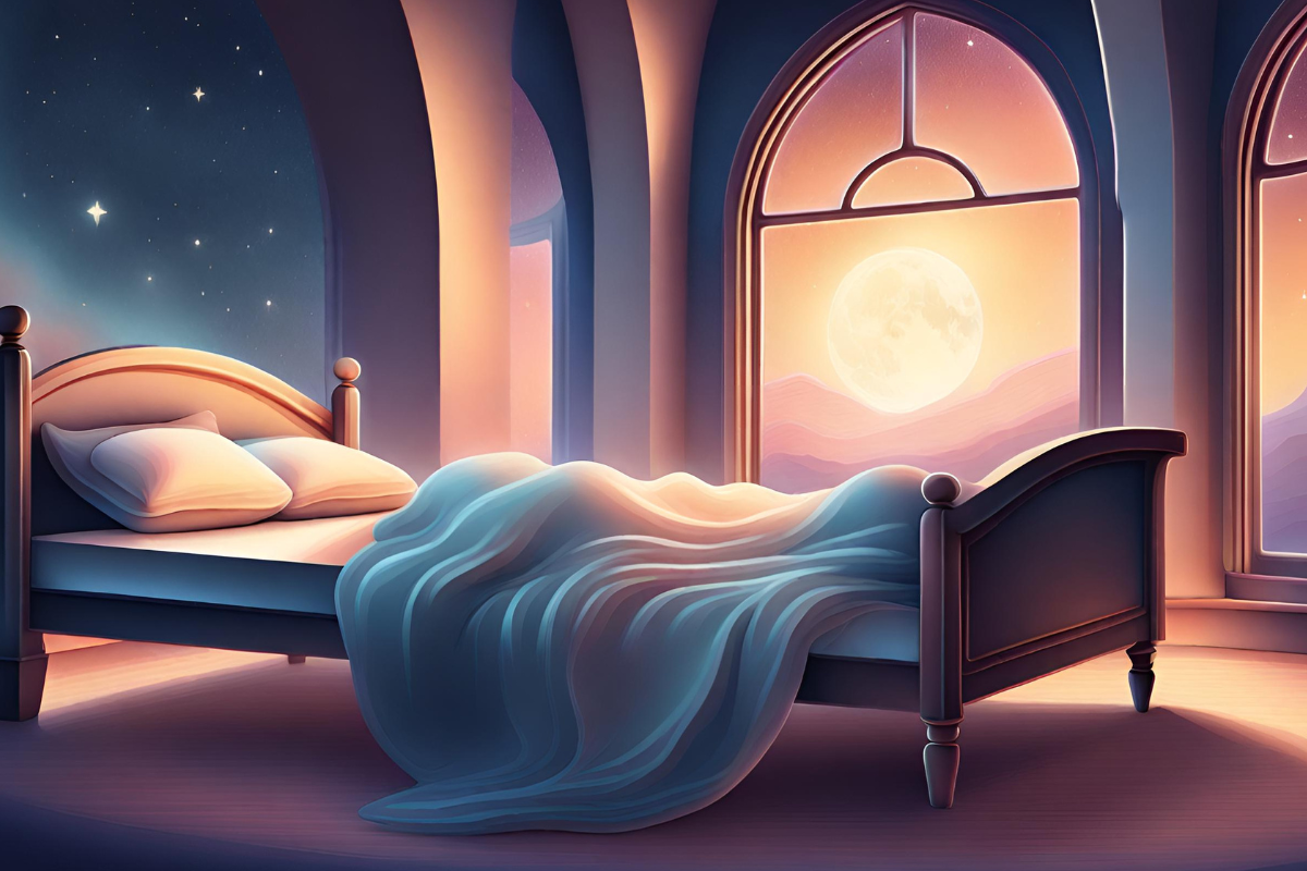 bed sleep moon